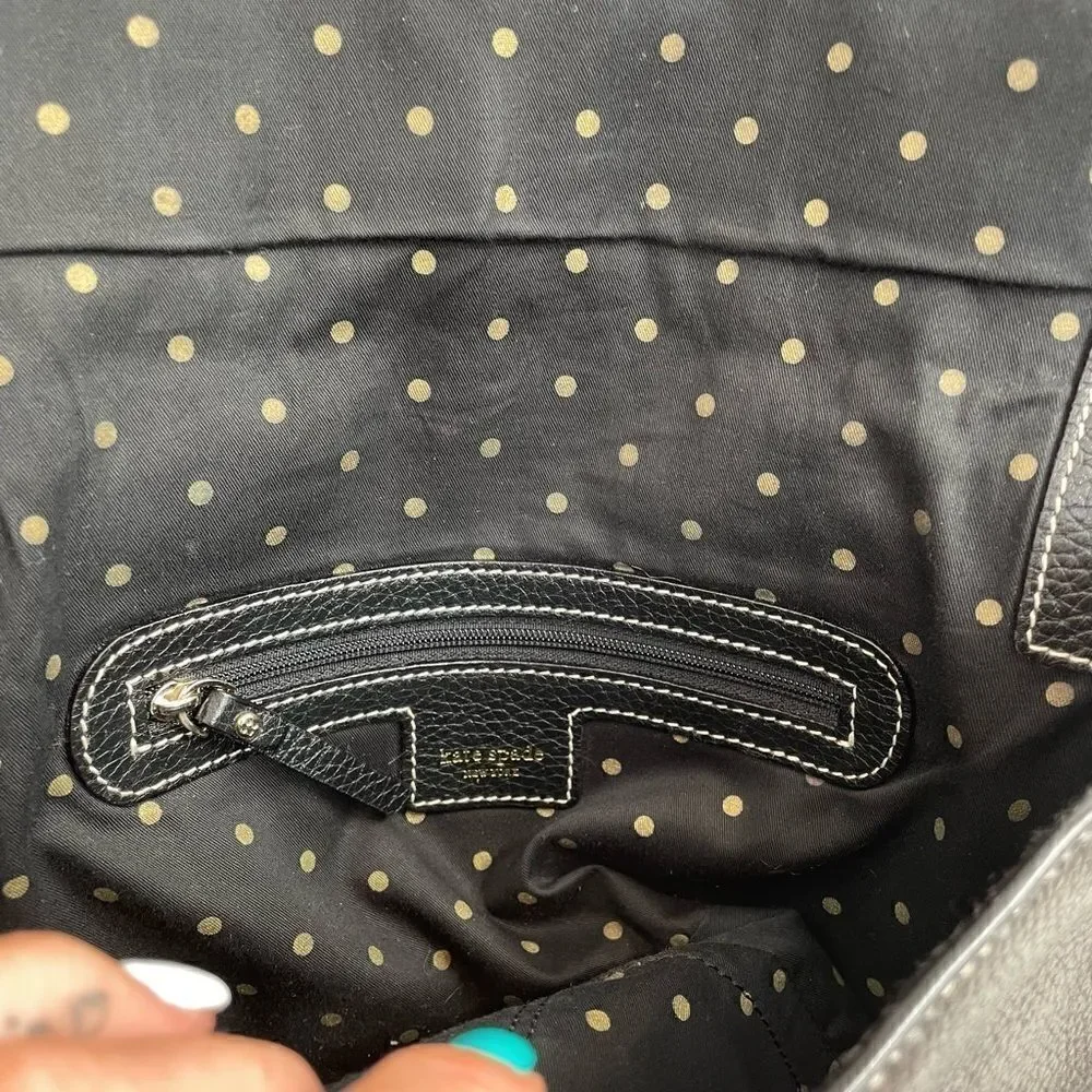 EUC Kate Spade Saffiano Leather Black Dome Clutch Purse